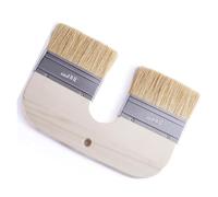 Shntig Double Head Limewash Paint Brush Natural Bristles Sheddingproof Applicators Brushes For Brick Interior Wall Limewash Mineral Applicators