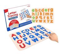 Shntig Educational Silicone Letter Tracing Pad for Preschoolers Improve Pencil Control and Handwriting Skills Sensory Script Tracing Mat