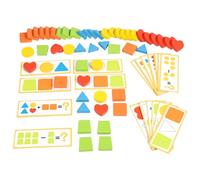 Shntig Educational Wooden Puzzle Game Set Toy for Children Shape Color Learn and Basic Mathematics Skill Development Actvity Educational Wooden Puzzle Game Toy