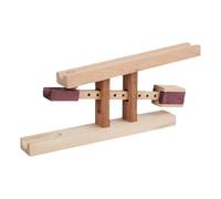 Shntig Educational Wooden Roller Race Track Building Block Fallen Toy Puzzle Game Thinking Challenge Mind Game for Kids Interactive Winding Maze Board
