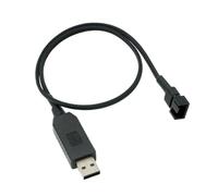 Shntig Efficient 5V to 12V USB Fan Power Wire with 4Pin Connector for Effective Computer Cooling Computer Case Fan Adapter