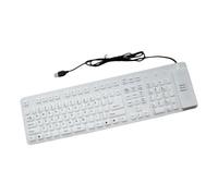 Shntig Full Size 109 Silicone Keyboard Lightweight Space Saving Design Ideal for Travel Work Use Plug and Play USB Keyboard
