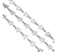 Shntig Hollow Star Charm Extender Chain Jewelry Making Chains Suitable for Necklace Stylish Stainless Steel Design Stainless Steel Chain