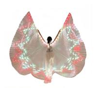 Shntig LED Cloak Costume for Belly Dancers with Telescopic Design Battery Powered Lightup Props for Stage LED Belly Dance Costume