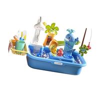 Shntig MultiFunctional Kids Water Activity Table with Rotating Sprayer and Educational Play Scenarios Toddler Skill Development Toy