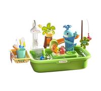 Shntig MultiFunctional Kids Water Activity Table with Rotating Sprayer and Educational Play Scenarios Toddler Skill Development Toy