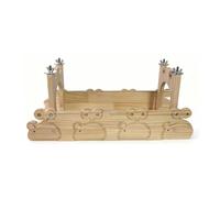 Shntig Natural Wood Tiny Animal Activity Structure with Pathway for Birds Small Pets 42x16x17cm Entertainment Area Even Pet Climbing Frame