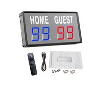 Shntig Portable LED Scoreboard for Outdoor Beach Camping Park Games with 5 Brightness Settings and USB Power Tabletop Wall Mount Tripod Scoreboard