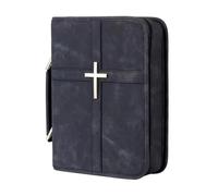 Shntig PU Book Organizer Bag with Handle, Covered Scripture Case for Worship Service, Home Storage, and Travel Carry Use Organizer Worship Supplies Reading Case Journal Carry