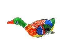Shntig Retro Clockwork Swimming Ducks Wind Up Toy Tinplate Ducks Figure for Home Desk Decoration Adult Collectio Old Fashioned Tinplate Toy