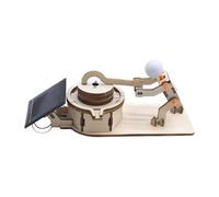 Shntig Solar Energy Wooden Grinding Machine Model Project Toy for Kids Educational Activity Classroom Learning Teaching Wooden Puzzle