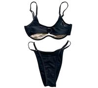 Shntig Stylish Two Piece Swimsuit Drying Fabric Comfortable for Beach Pool Use Comfortable Swimsuit Set