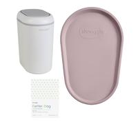 Shnuggle Changing Essentials Bundle - Squishy Changing Mat, Eco-Touch Nappy Bin + Better Bag Nappy Liners - Wipeable, Odor-Locking + Eco-Friendly (Blossom)