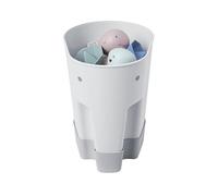 Shnuggle Ellie Bath Toy Storage Scoop and Organiser, Baby and Toddler Bath Toy Drying Caddy with Drip Tray, 98% Recycled Plastic, Easy Scoop Design, Helps Keep Bath Toys Dry and Organised. Grey