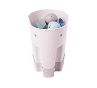 Shnuggle Ellie Bath Toy Storage Scoop | Baby & Toddler Bath Toy Drying Caddy with Drip Tray - Blush