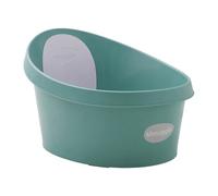 Shnuggle Toddler Bath Tub | Larger Bath Seat for Bigger Kids at Bathtime | Includes Warm and Soft Foam backrest | Grippy Anti-Slip Surface | Includes Easy Drain Bath Plug | Eucalyptus