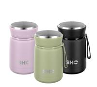 SHO Food Flask - Vacuum Insulated, Double Walled Stainless Steel Food Flask & Food Container - 10 Hours Hot & 20 Hours Cold - 530ml 800ml - BPA Free (Sage, 530ml)