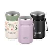 SHO Food Flask - Vacuum Insulated, Double Walled Stainless Steel Food Flask & Food Container - 10 Hours Hot & 20 Hours Cold - 530ml 800ml - BPA Free (Pale Lavender, 530ml)