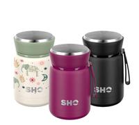 SHO Food Flask - Vacuum Insulated, Double Walled Stainless Steel Food Flask & Food Container - 10 Hours Hot & 20 Hours Cold - 530ml 800ml - BPA Free (Very Berry, 530ml)