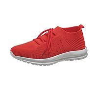 SHOBDW Ladies Trainers Breathable Mesh Sneakers With Arch Support Durable Non Slip Walking Shoes Outdoor Wear-Resistant Plus Size Tennis Shoes Safety Shoes Trainers