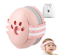 SHOCHX Baby Ear Defender Hearing Protection for Infant and Babies Up to 36 Months - Noise Reduction Earmuffs Comfortable Infant Headphones for Ear Protection, Sleep, Travel Baby Essentials (Pink)