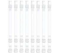 SHOCHX Clear Bra Straps, 4-Pairs Invisible Adjustable Shoulder Strap, Non-Slip Max Length 65cm Bra Straps for Strapless Bra (Clear Bra Straps-10mm)