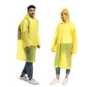 SHOCHX Rain Poncho Raincoats for Adults, 2 Pcs Reusable Raincoats Emergency for Women Men with Hoods and Sleeves for Outdoors, Camping, Disney