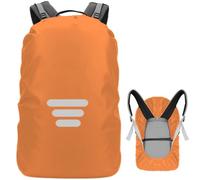 SHOCHX Waterproof Backpack Rain Cover with Three Reflective Strap, 1 Adjustable Anti Slip Cross Buckle Strap for Anti-Dust and Anti-Theft, Rainproof Snowproof, L for 41-55L Backpack, Orange