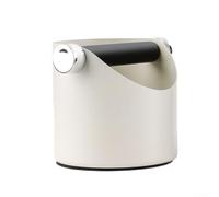 Shock Absorbent Knock Box Reduces Noise During Use(white) | Robust stainless steel core, resists stains and wear, sl lack base, fits tight spaces, for durable build
