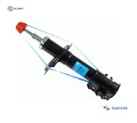 Sachs Shock Absorber Front Axle For Fiat 170909 Automotive Replacement Part