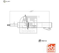 FEBI BILSTEIN Shock Absorber 193112 Front Left - Fits Ford Tourneo/Transit Connect