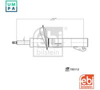 FEBI BILSTEIN Shock Absorber 193112 Front Left - Fits Ford Tourneo/Transit Connect