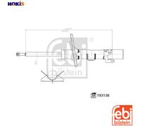FEBI BILSTEIN Shock Absorber 193138 - Front LH/RH - Fits VW California Multivan