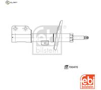 FEBI BILSTEIN 193470 Shock Absorber Front Right Left Fits Citroen Peugeot Toyota