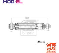 SHOCK ABSORBER 194153 FOR NISSAN NV400/Platform/Chassis/Van/Bus OPEL 4cyl 2.3L