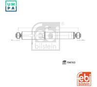 FEBI Bilstein Shock Absorber 194163 - Rear Gas Pressure - Fits Mercedes-Benz Sprinter & VW Crafter