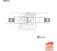 SHOCK ABSORBER 194165 FOR RENAULT MASTER/II/Van/Bus/Platform/Chassis NISSAN