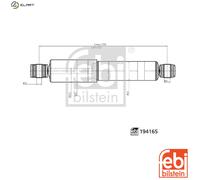 SHOCK ABSORBER 194165 FOR RENAULT MASTER/II/Van/Bus/Platform/Chassis NISSAN