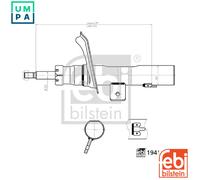 SHOCK ABSORBER 194167 FOR PEUGEOT PARTNER/Box/Body/MPV/ORIGIN/Platform/Chassis