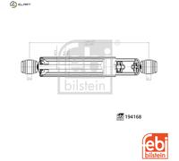 FEBI BILSTEIN Shock Absorber 194168 - Rear Left/Right - Fits Ford Tourneo/Transit Connect