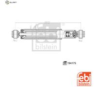 Febi Bilstein Shock Absorber 194175 - Rear, fits Mercedes Sprinter & VW LT