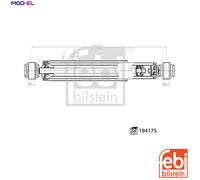 Febi Bilstein Shock Absorber 194175 - Rear, fits Mercedes Sprinter & VW LT