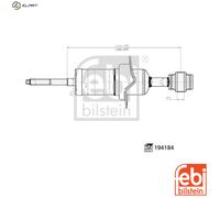FEBI BILSTEIN Shock Absorber 194184 – Front Left/Right – Fits Nissan Navara