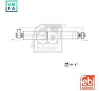 SHOCK ABSORBER 194187 FOR FORD TRANSIT/Platform/Chassis/Van H9FB/H9FD 2.4L 4cyl