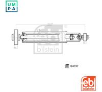 FEBI BILSTEIN 194197 Shock Absorber Rear Right Left Replacement For Ford Transit