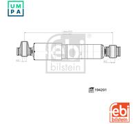 FEBI BILSTEIN 194201 Shock Absorber Rear Right Left Replacement Fits Fiat Doblo