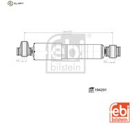 SHOCK ABSORBER 194201 FOR FIAT 55283775225A2/330A1.000 1.2L 4cyl DOBLO Cargo