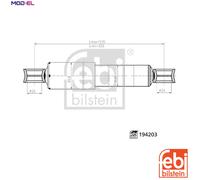 FEBI Bilstein Shock Absorber 194203 - Rear Left/Right - Fits Ford, Mazda, Toyota, VW