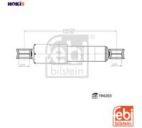 FEBI Bilstein Shock Absorber 194203 - Rear Left/Right - Fits Ford, Mazda, Toyota, VW