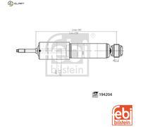 SHOCK ABSORBER 194204 FOR MAZDA FORD E7/31/84/F2/-TWLWL-TWLF2WL84R581 2.5L 4cyl